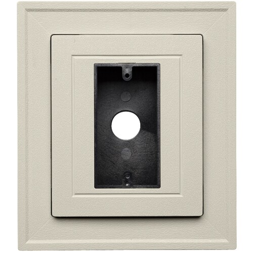 Ply Gem 8.5in x 7.5in Almond and Woodgrain Vinyl Electrical Mounting