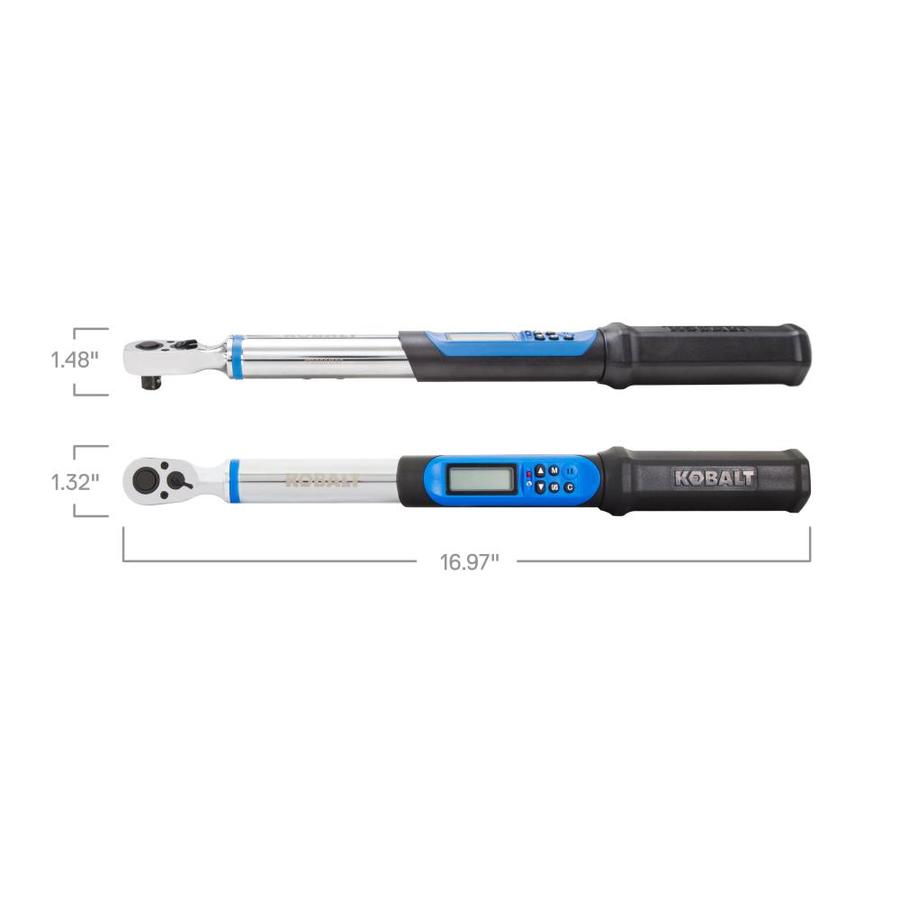 Kobalt 3 8 In Drive Digital Torque Wrench 5 Ft Lb To 100 Ft Lb At