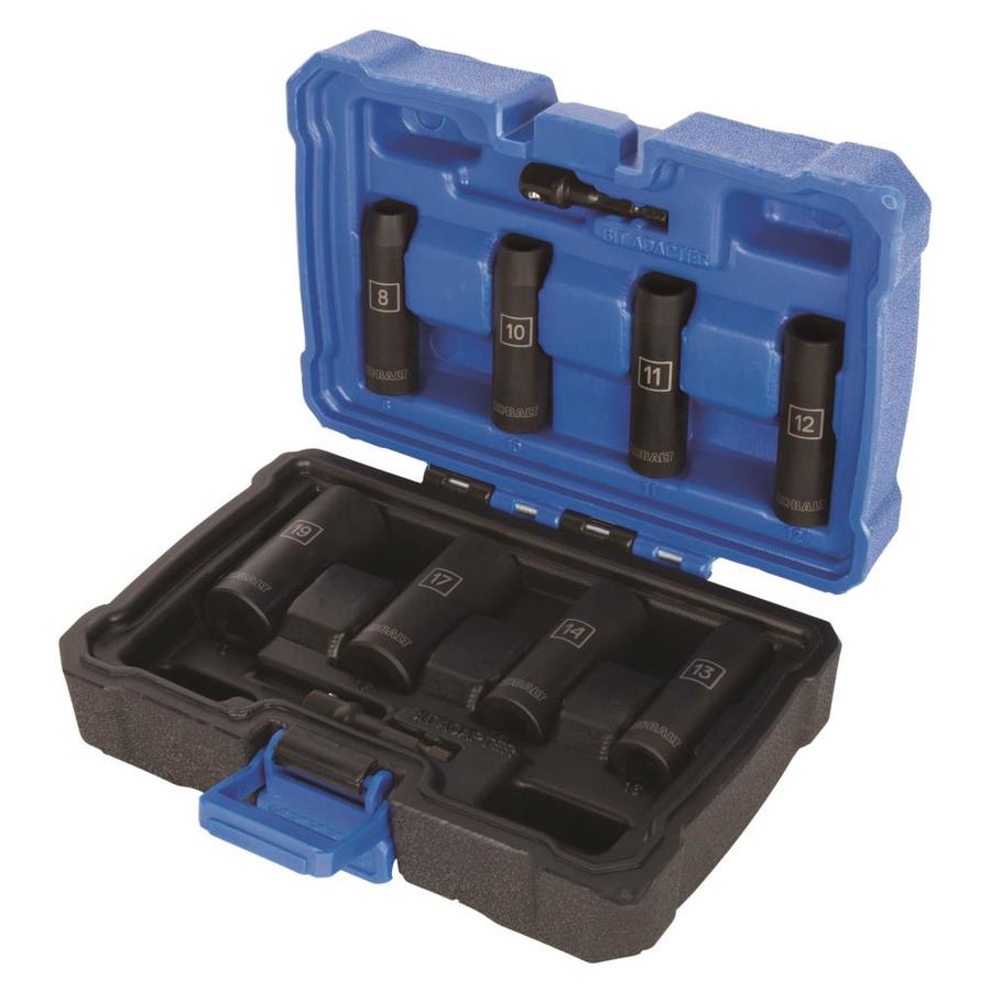 Kobalt 10-Piece Metric 3/8-in Drive Set 6-Point Impact Socket Set in ...