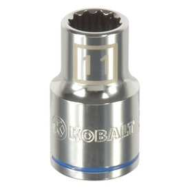 Kobalt Metric 1/2-in Drive 12-point 11mm Shallow Socket
