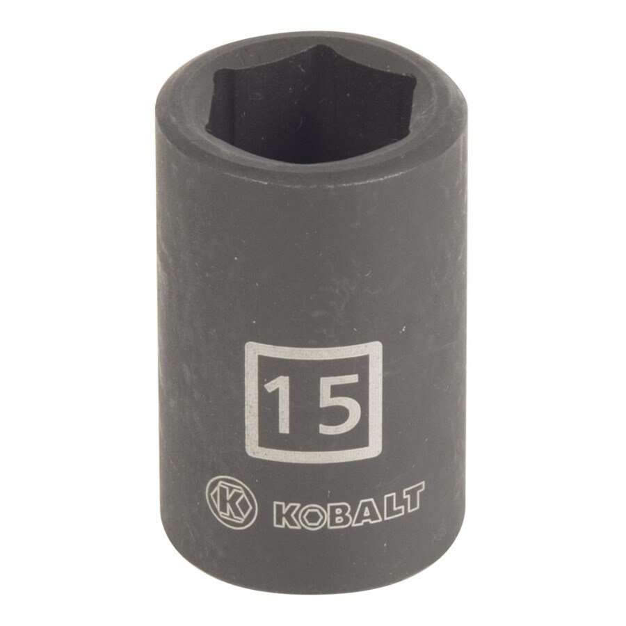Kobalt 85323 Metric 1/2-in Drive 15mm 6-point Impact Socket Individual