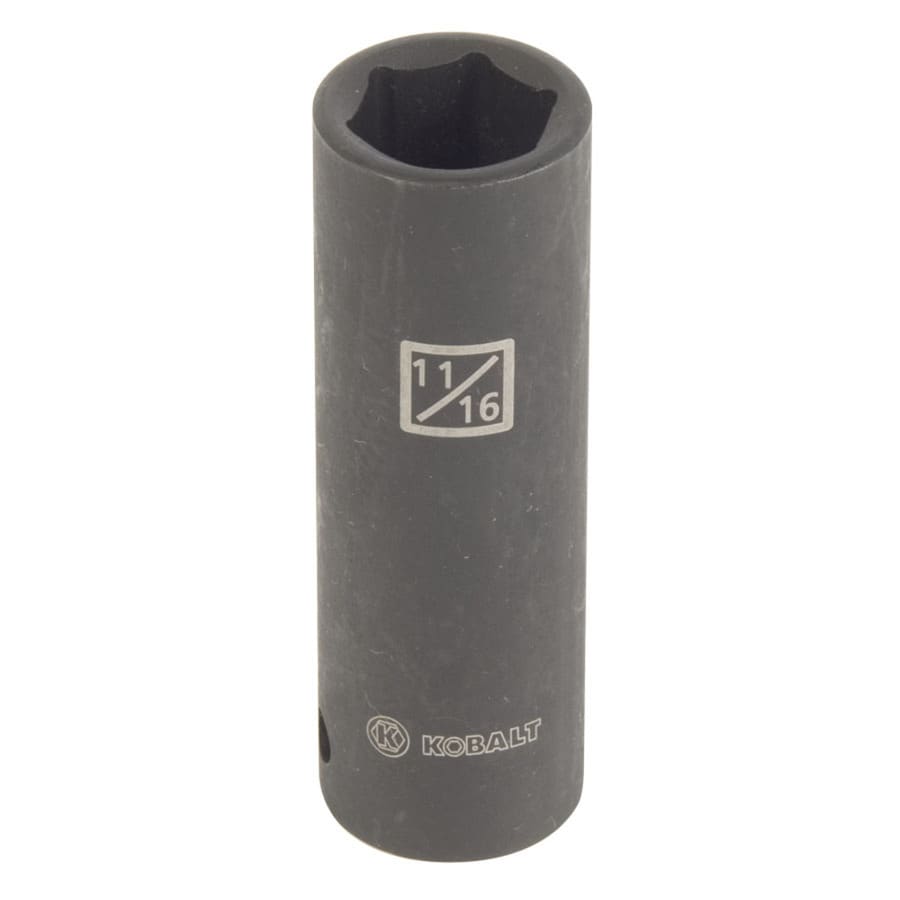 Kobalt Standard (SAE) 1/2-in Drive Deep 6-point 11/16-in Impact Socket ...