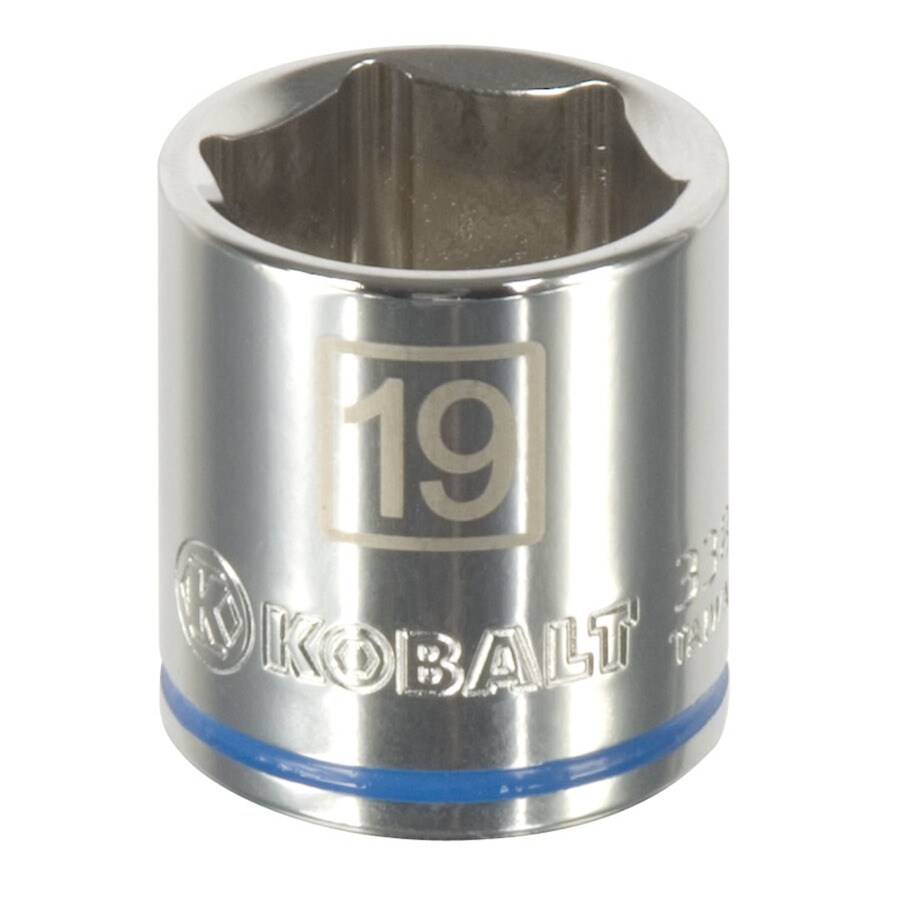 Kobalt 85409 3/8-in Drive Metric 19mm Shallow Socket