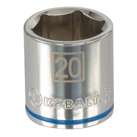 Kobalt Metric 3/8-in Drive 6-point 20mm Shallow Socket