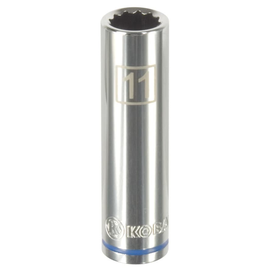 Shop Kobalt Metric 38 In Drive 12 Point 11mm Deep Socket At