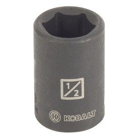 Kobalt Standard (SAE) 3/8-in Drive Shallow 6-point 1/2-in Impact Socket