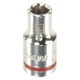 Kobalt Standard (SAE) 1/4-in Drive 6-point 7/32-in Shallow Socket