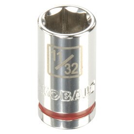 Kobalt Standard (SAE) 1/4-in Drive 6-point 11/32-in Shallow Socket