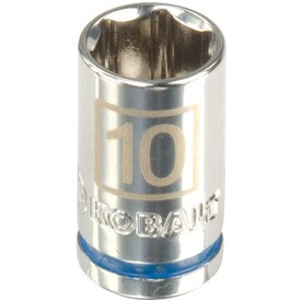 Kobalt Metric 1/4-in Drive 6-point 10mm Shallow Socket