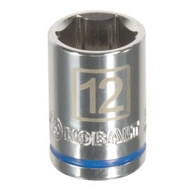 Kobalt Metric 1/4-in Drive 6-point 12mm Shallow Socket