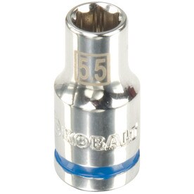 Kobalt Metric 1/4-in Drive 6-point 5.5mm Shallow Socket