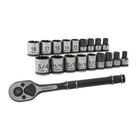 Kobalt Universal 19-Piece Standard (SAE) and Metric Matte Mechanics Tool Set
