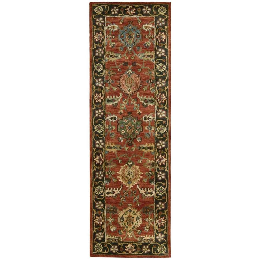 Nourison Jaipur 2 x 8 Brick Indoor Abstract Handcrafted Area Rug in the