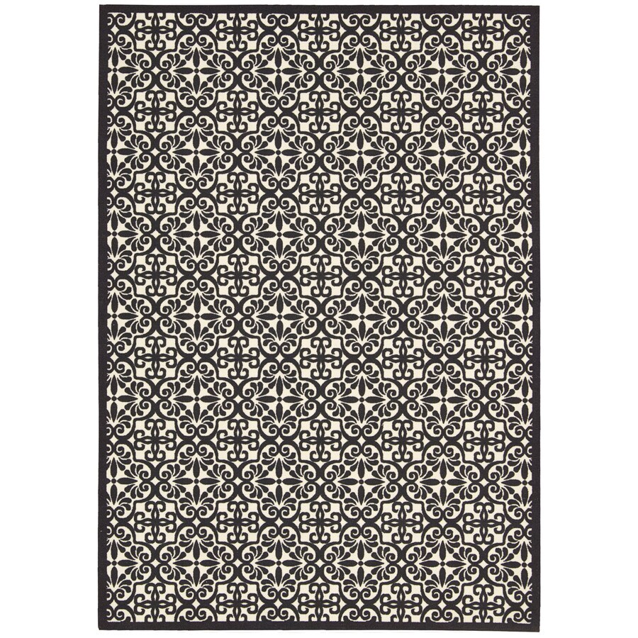 Nourison Home And Garden Black White Indoor Outdoor Area Rug Common Nourison Home And Garden Black White Indoor Outdoor Area Rug Common 5