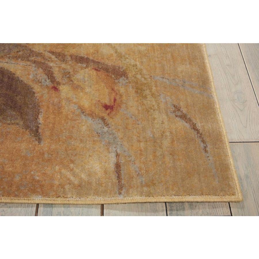 Handmade Blue and Beige Synthetic Reversible 4' x 6' Area Rug