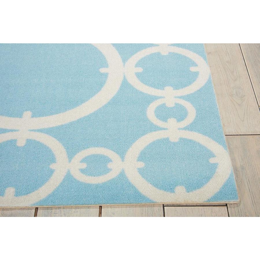 Waverly Sun and Shade Aquamarine Rectangular Indoor/Outdoor Machine ...