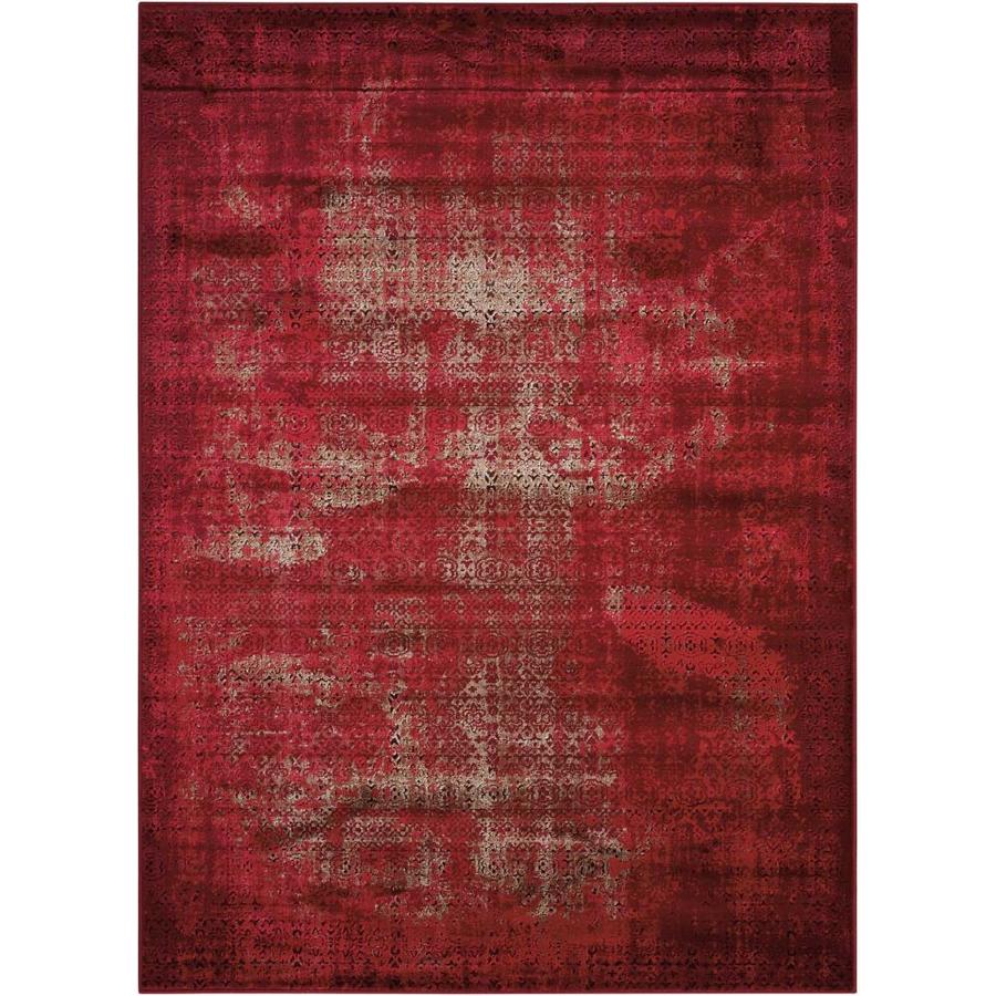 Nourison Karma Red Indoor Area Rug Common 5 X 7 Actual 25