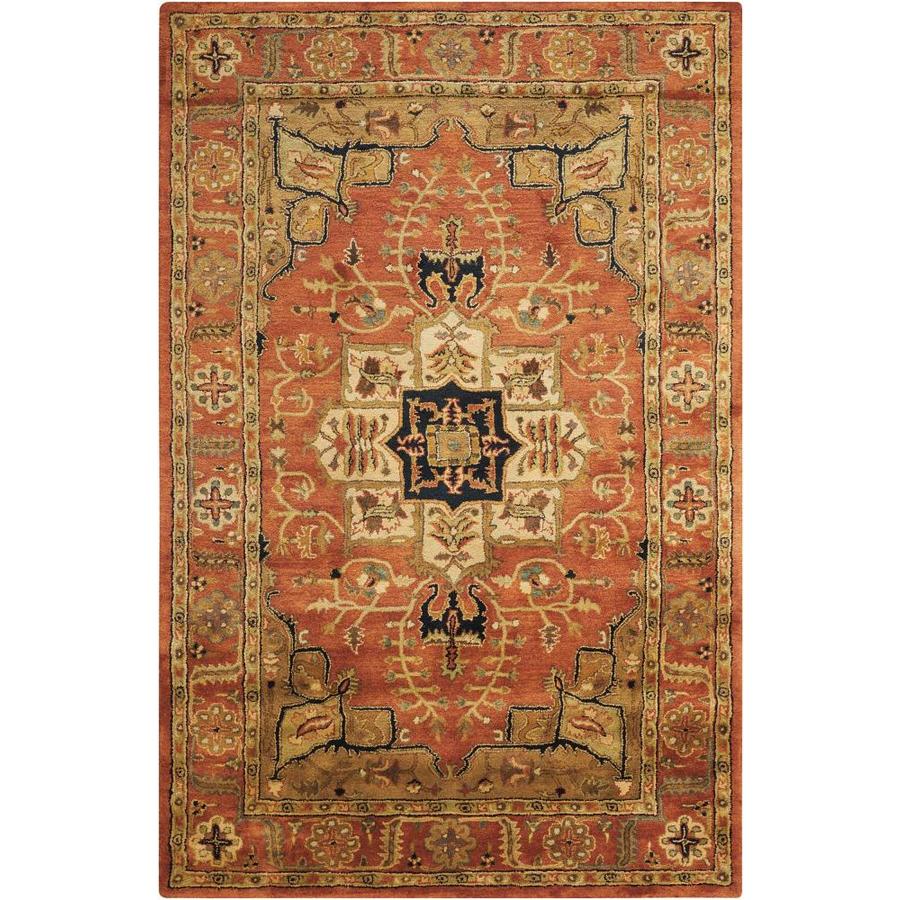 Nourison Jaipur 5 x 7 BRICK Indoor Abstract Handcrafted Area Rug in the