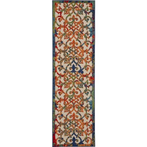 Nourison Aloha Multicolor Irregular Indoor Outdoor Coastal Area