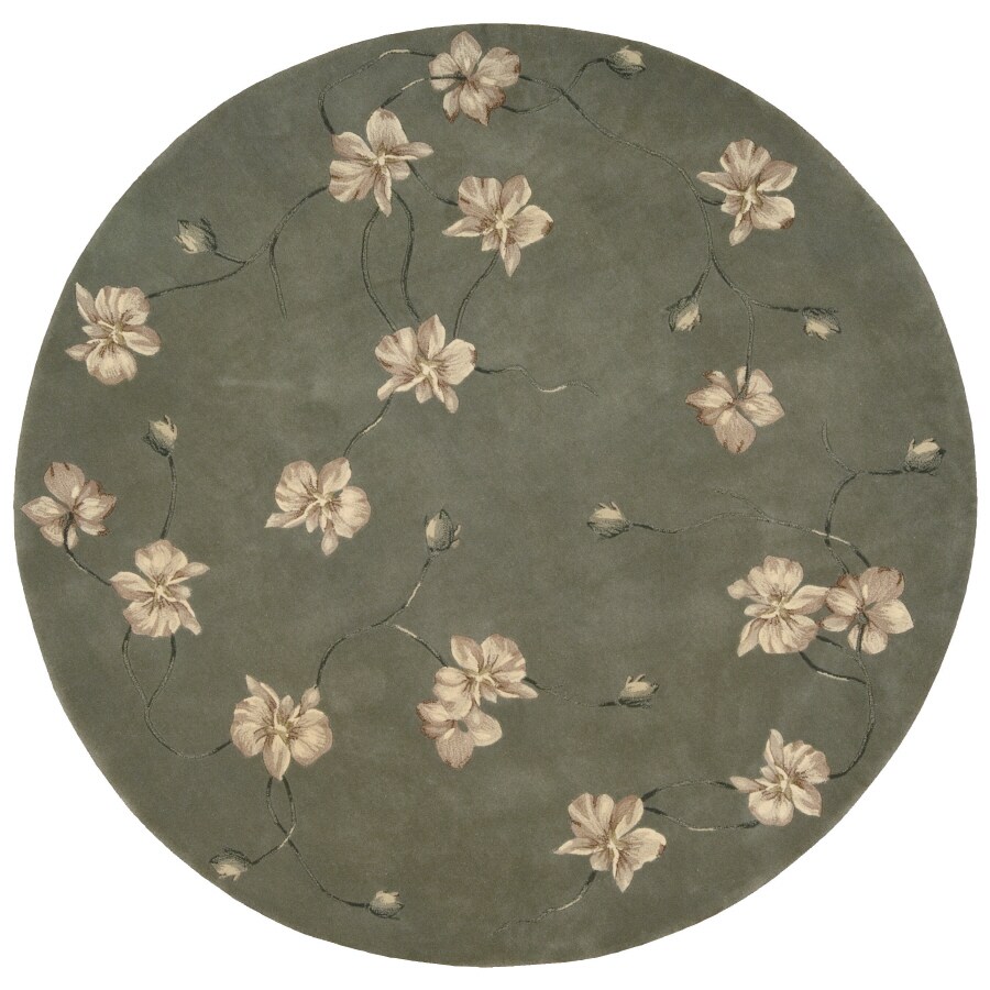 Nourison 8ft Round Blue Area Rug at