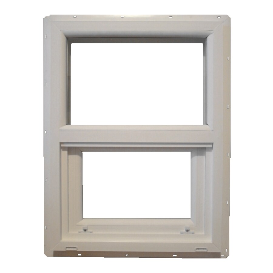  400 SERIES SH, SINGLE GLAZED VINYL WINDOW New Construction 17.5-in x 23.5-in x 2.625-in Jamb White Vinyl Single Hung Window Half Screen Included
