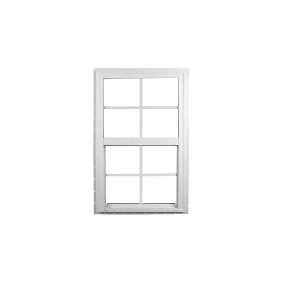 Ply Gem Windows 2838SHHPSCG2600NC 27.5-in x 37.5-in x 2.75-in Jamb Between The Glass Vinyl New Construction White Single Hung Window Half Screen Included
