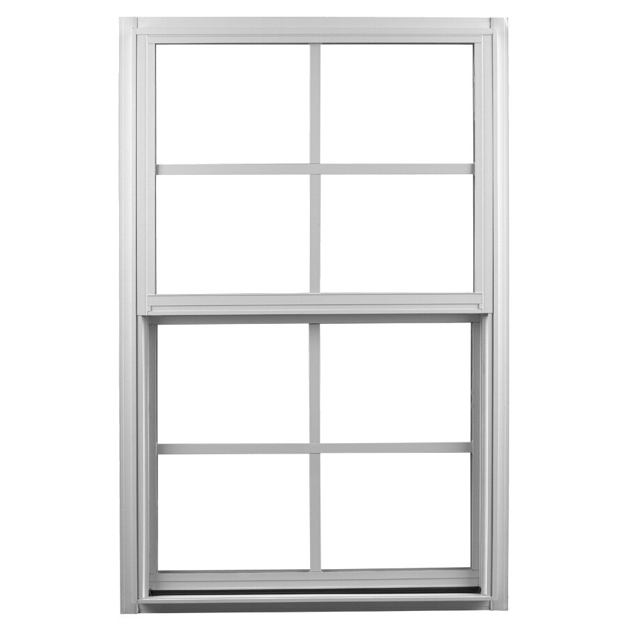 Ply Gem New Construction White Aluminum Single Hung Window with