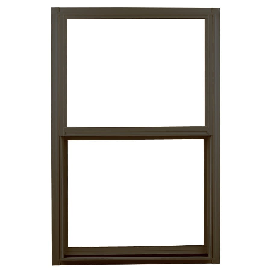Ply Gem 3636SHLEB1500F New Construction Bronze Aluminum Single Hung Window Half Screen Included