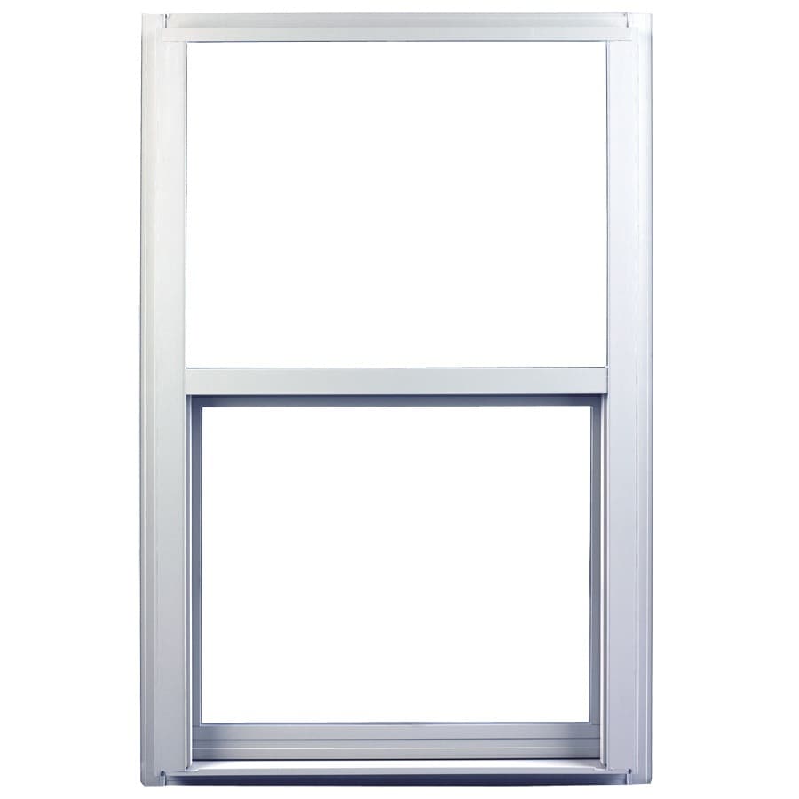 Ply Gem 3760SHLEW1600F 36.25-in x 59.25-in x 2.4375-in Jamb Aluminum New Construction White Single Hung Window Half Screen Included