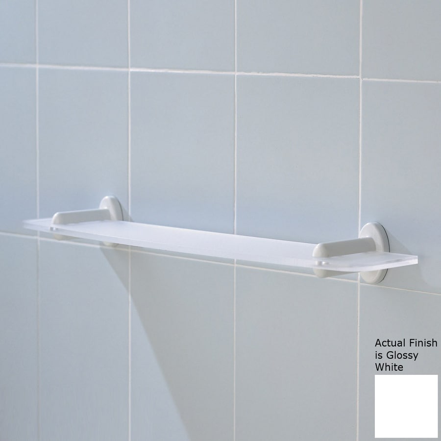 Shop Ponte Giulio USA Glossy White Plastic Bathroom Shelf at Lowes.com