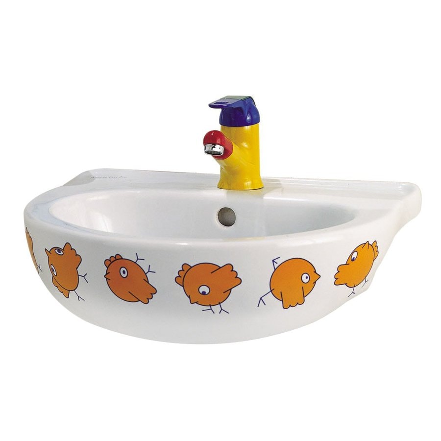 ... Giulio USA Bagno Cucciolo Enamel Wall-Mount Semi-Circle Bathroom Sink