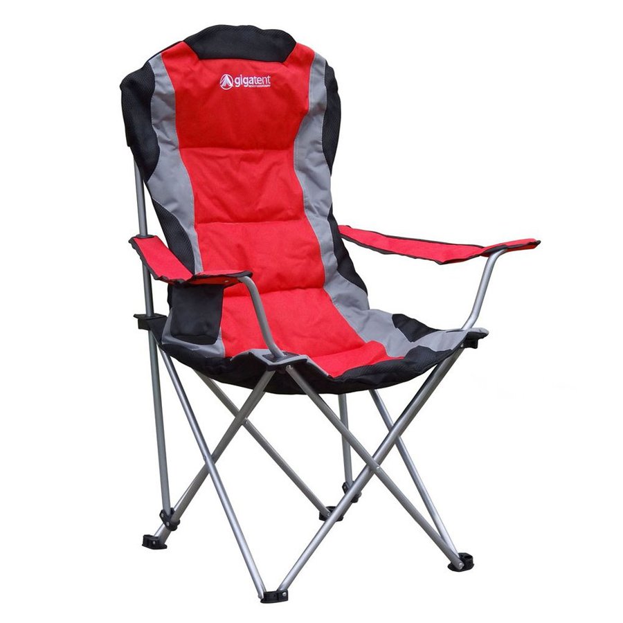 Gigatent Red Steel Folding Camping Chair at Lowes.com