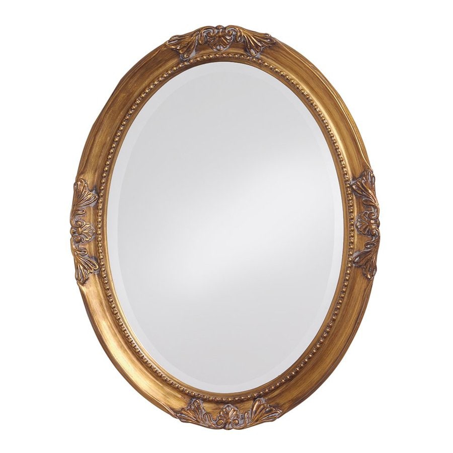 Shop Tyler Dillon Ann Gold Leaf Beveled Oval Wall Mirror at Lowes.com