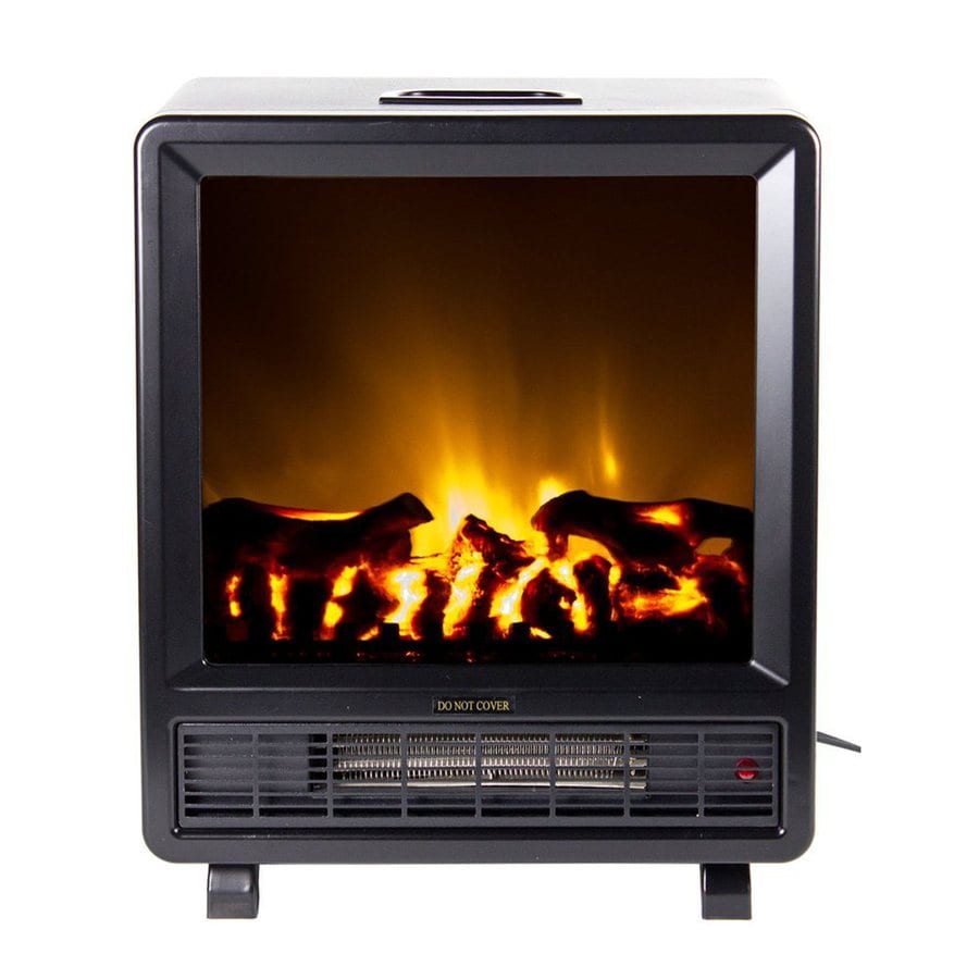 Warm House 14 5 In W 4 600 Btu Black Metal Fan Forced