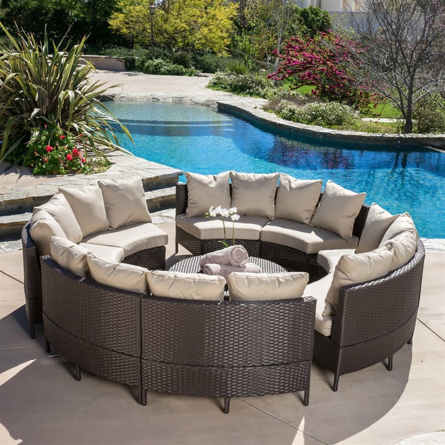 Shop Best Selling Home Decor Newton 10-Piece Wicker Frame ... on Best Outdoor Patio Furniture Sets id=37117