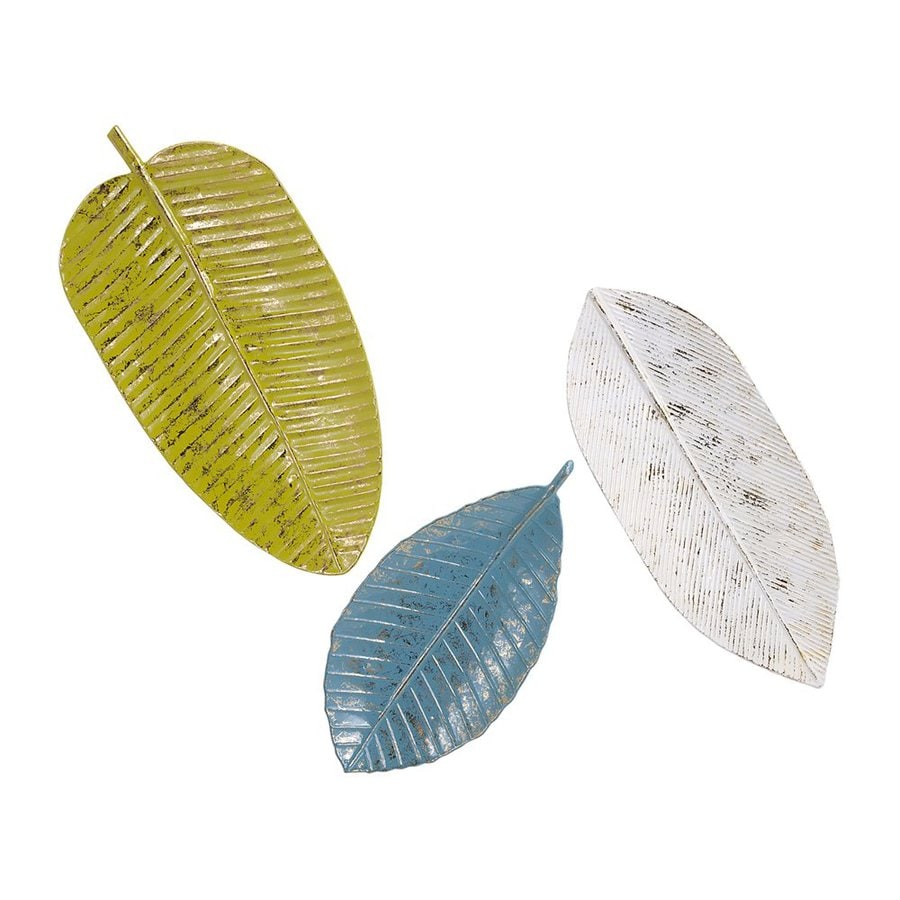 Imax Worldwide 3Piece Frameless Metal Palm Beach Leaves Sculptural