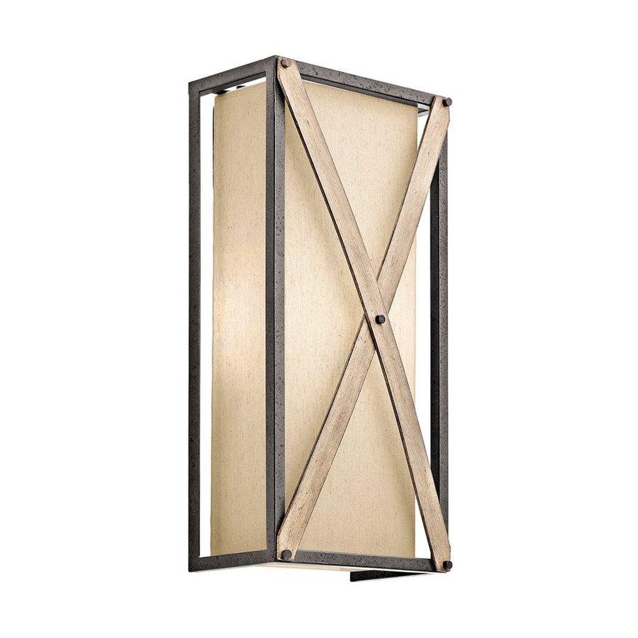 Kichler Cahoon 7.5in W 1Light Anvil Iron Pocket Wall Sconce at