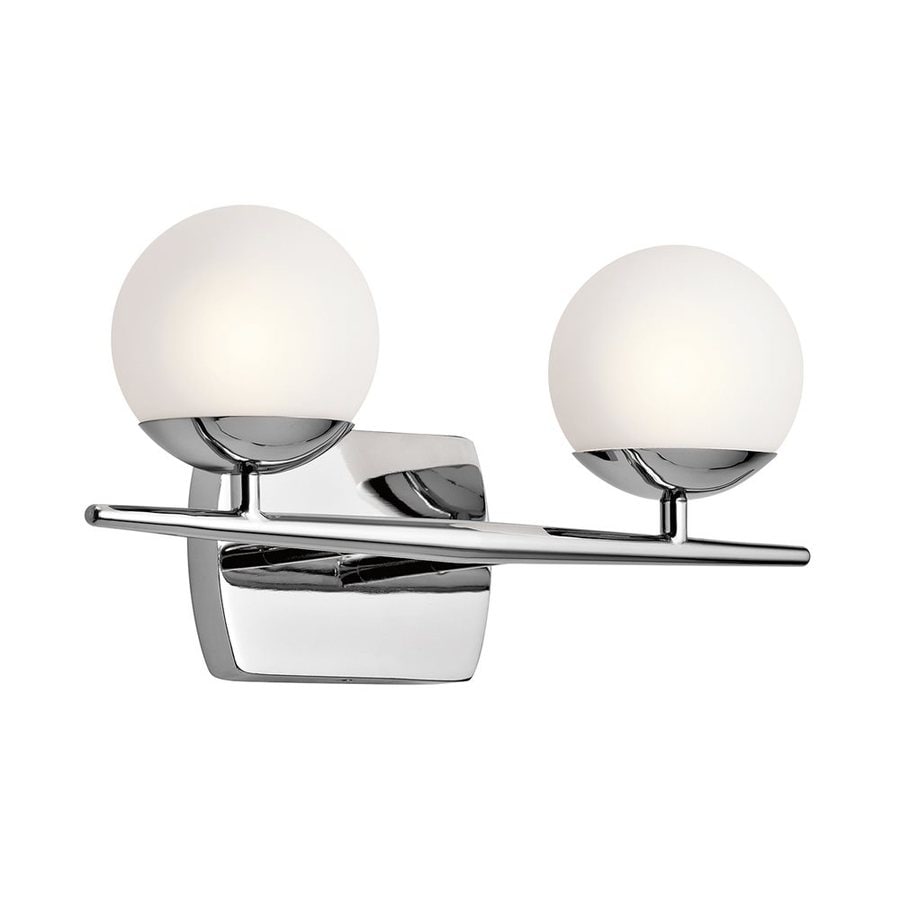 Kichler Jasper 2Light 16.5in Chrome Orb Vanity Light at