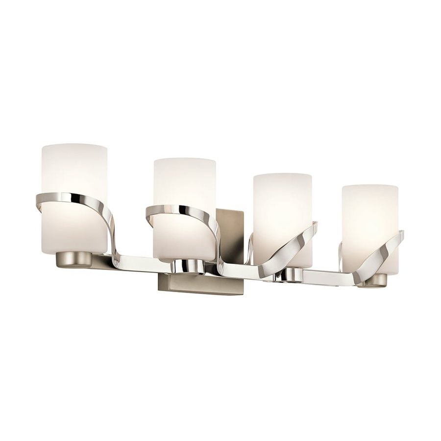Bathroom Vanity Lights Polished Nickel shop kichler stelata 4-light 7-in polished nickel cylinder vanity Bathroom Vanity Lights Polished Nickel shop kichler stelata 4-light 7-in polished nickel cylinder vanity