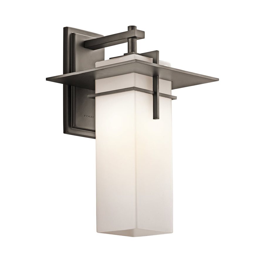 Kichler Caterham 17.5-in H Olde Bronze Outdoor Wall Light at Lowes.com