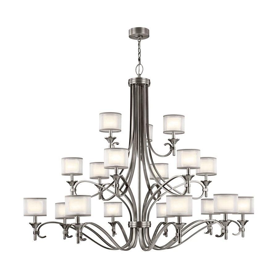 Kichler Lacey 62 In 18 Light Antique Pewter Vintage Hardwired Kichler Lacey 62 In 18 Light Antique Pewter Vintage Hardwired Tiered Chandelier