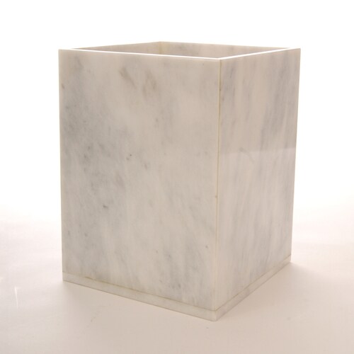 IMPERIAL BATH Oyster White Marble Wastebasket at Lowes.com