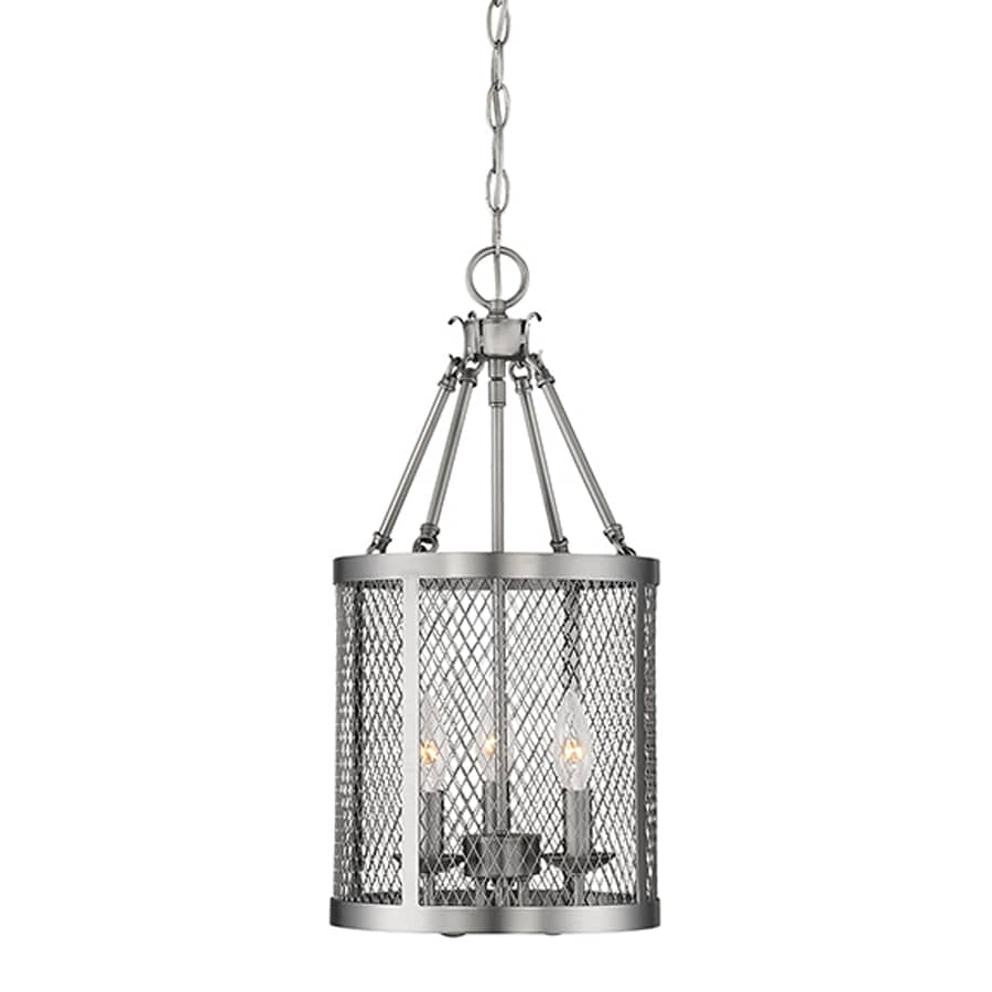 Millennium Lighting Akron Brushed Pewter Transitional Cylinder Pendant In The Pendant Lighting