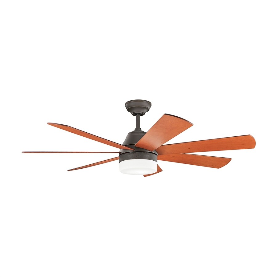 Kichler Ellys 56 In Olde Bronze Led Indoor Ceiling Fan With Light Kichler Ellys 56 In Olde Bronze Led Indoor Ceiling Fan With Light Kit And Remote
