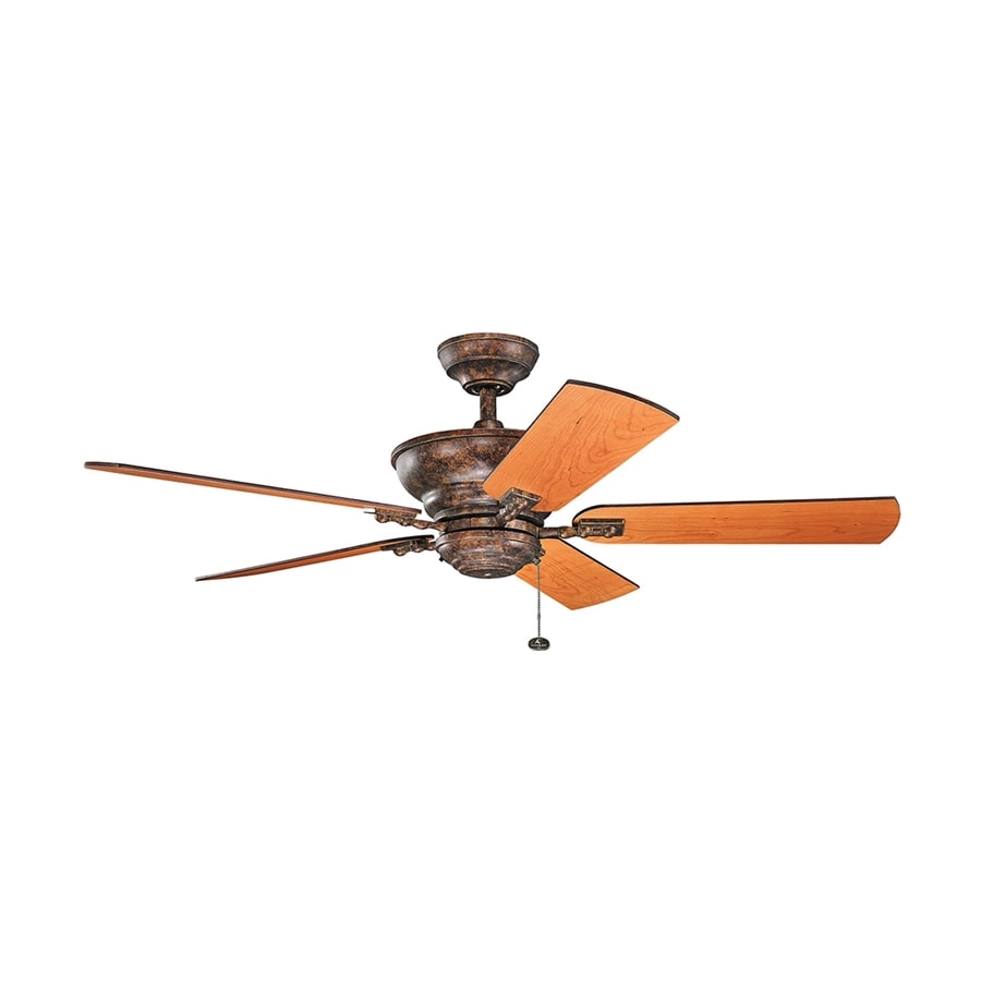 Kichler Graystone 52in Berkshire Bronze Indoor Downrod Mount Ceiling Fan ENERGY STAR at