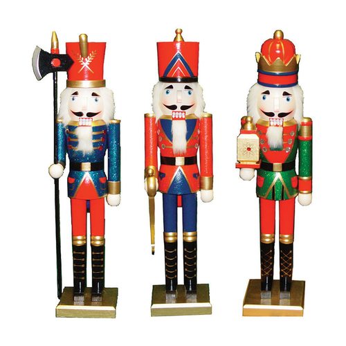 Santa's Workshop Nutcracker Figurine (Set of 3) at Lowes.com