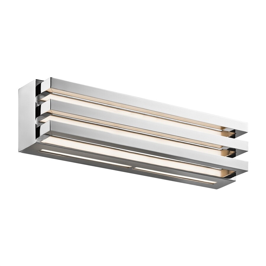 Shop Elan Iden 3-Light 4.75-in Chrome Rectangle LED Vanity Light Bar at Lowes.com