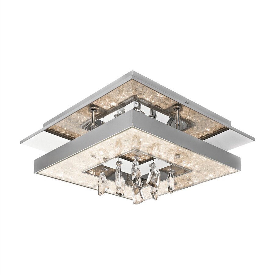 Elan Crushed Ice 13 78 In W Chrome Metal Led Semi Flush Mount Light Elan Crushed Ice 13 78 In W Chrome Metal Led Semi Flush Mount Light