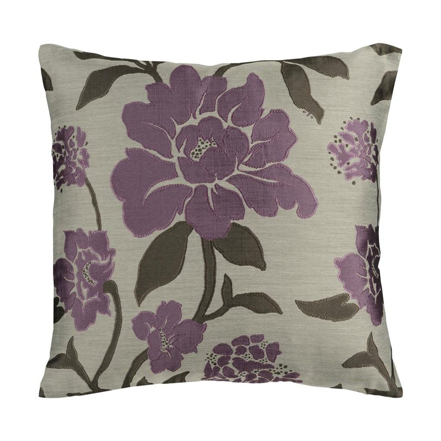 Surya 18 In W X L Taupe And Bright Purple Indoor Decorative Surya 18 In W X L Taupe And Bright Purple Indoor Decorative Pillow