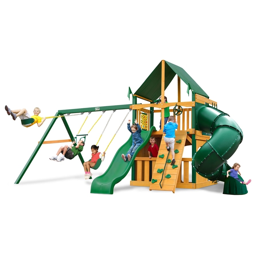 Gorilla Playsets Mountaineer Clubhouse Residential Wood Playset with